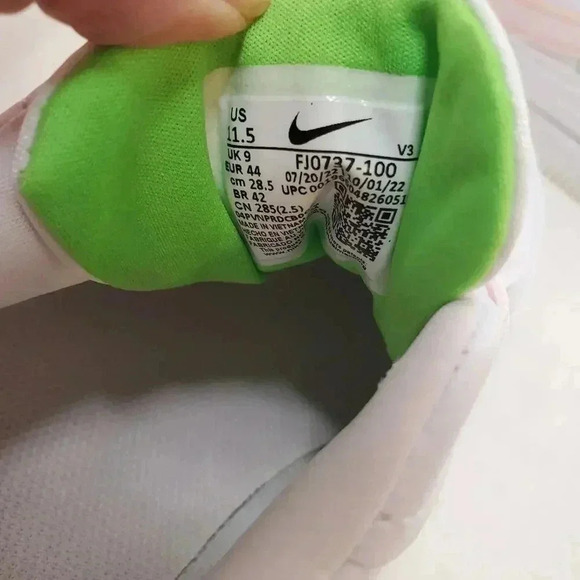 Nike Air Force 1 Platform White/Pearl Pink-Opti Yellow Womens 11.5 - Picture 10 of 13